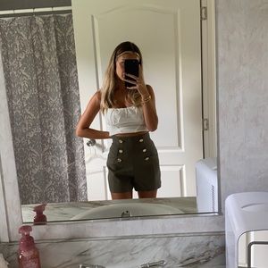 Zara sailor button down shorts